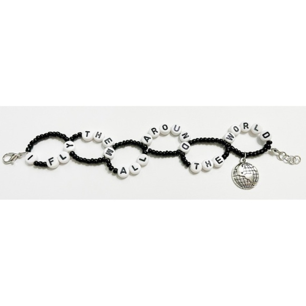 Taylor Swift Eras Tour Friendship Bracelet I Fly Them All Around The World Rep